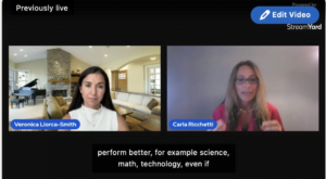 Screenshot of the session 